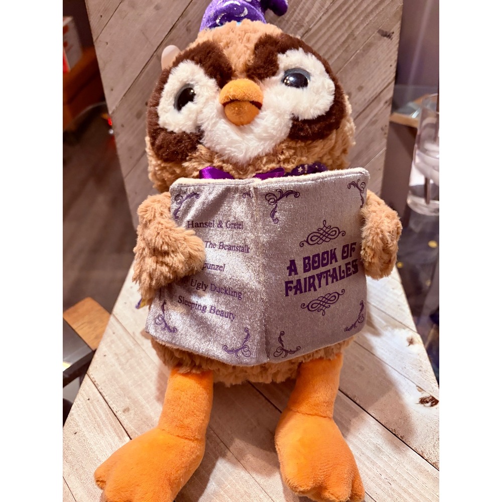 Cuddle Barn Interactive Owl‎ Plush Storybook Fairytale "A Book of Fairytales"
